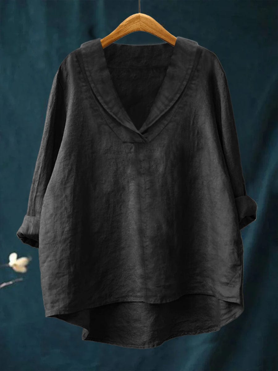 Women's Relaxed Fit V-Neck Blouse