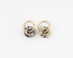 Stone Donut Hoop Earrings