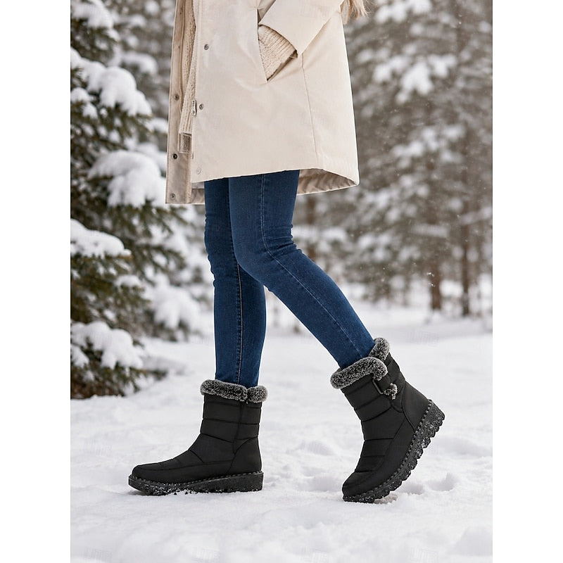 Freya | Cozy Fur-Trimmed Winter Snow Boots