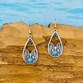 Vintage Bohemian Turquoise Leaf Earrings