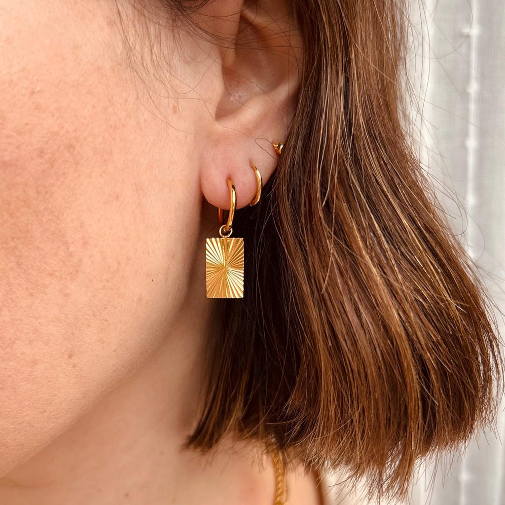 Everyday Rectangle Sunrise Hoops