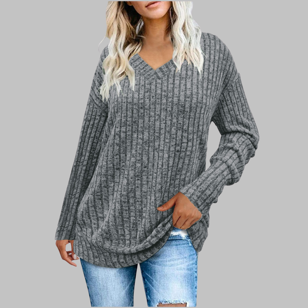 Women's V-Neck Long Sleeve Sweater