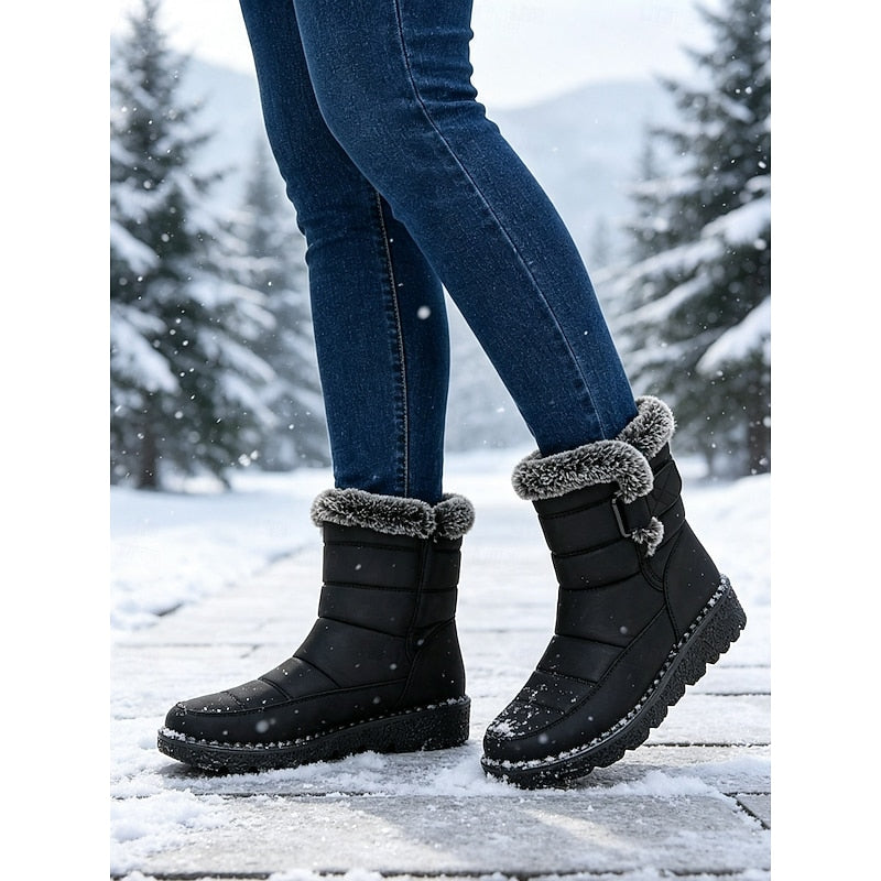 Freya | Cozy Fur-Trimmed Winter Snow Boots