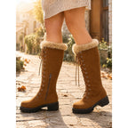 Aurelia | Women’s Water-Resistant Lace-Up Knee-High Winter Boots
