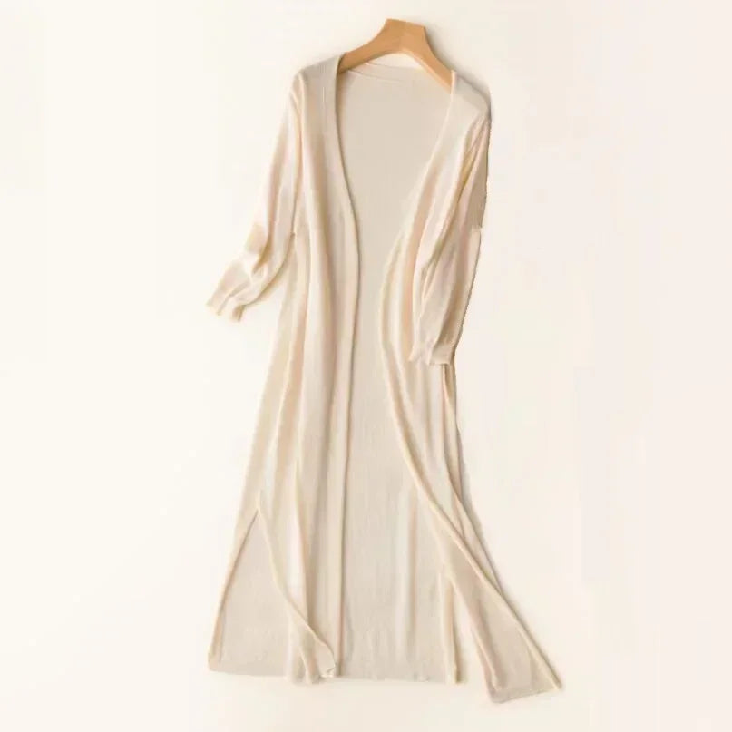 Women's Open Front Long Sleeve Cardigan