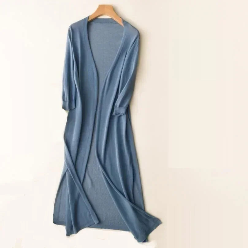 Women's Open Front Long Sleeve Cardigan