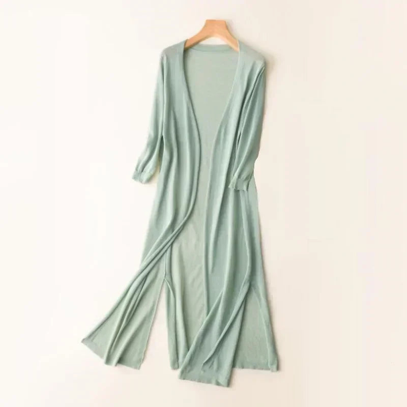 Women's Open Front Long Sleeve Cardigan