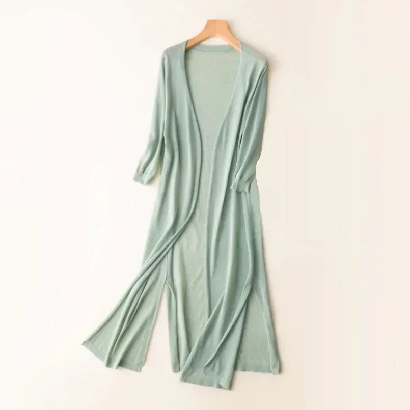 Women's Open Front Long Sleeve Cardigan