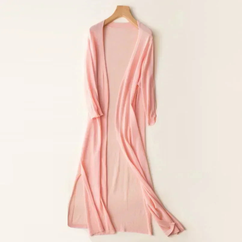 Women's Open Front Long Sleeve Cardigan