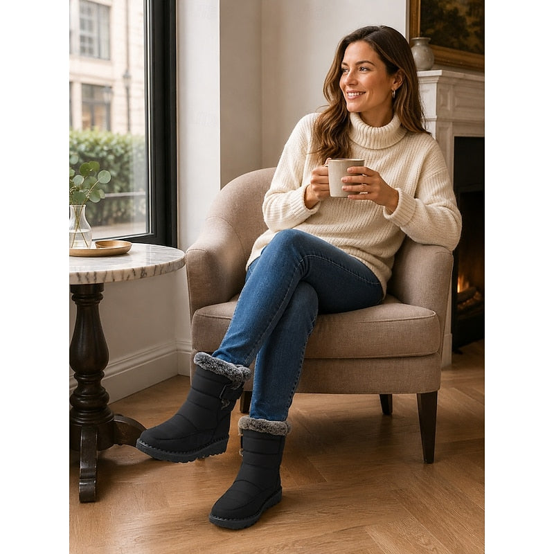 Freya | Cozy Fur-Trimmed Winter Snow Boots