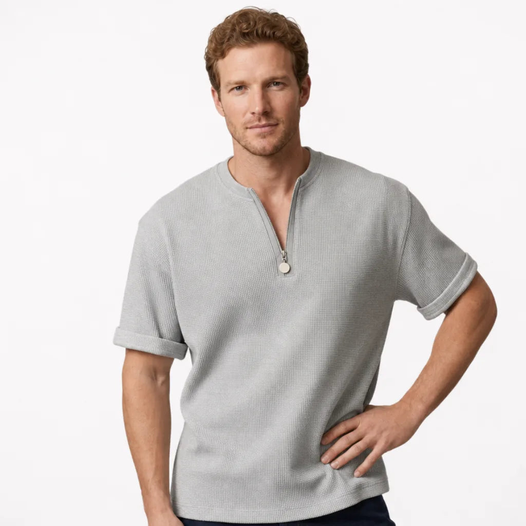 Jay | Men's Waffle Half-Zip Tee
