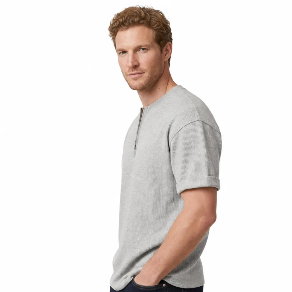 Jay | Men's Waffle Half-Zip Tee