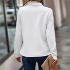 Women's Half Zip Ribbed Pullover
