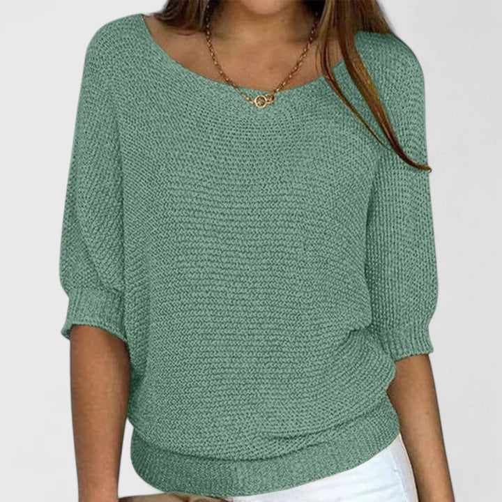 Women's V-Neck Long Sleeve Jumper