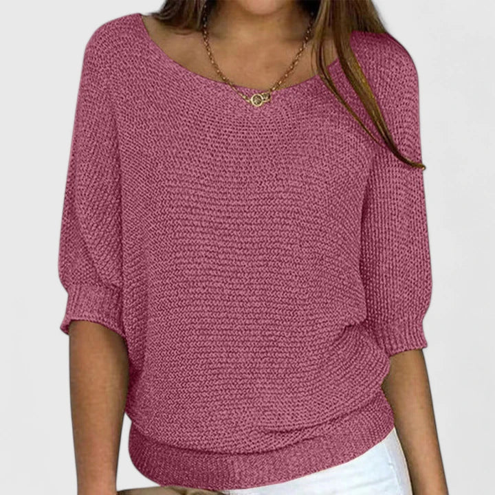 Women's V-Neck Long Sleeve Jumper