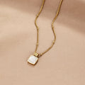 Lucia White Pendant Necklace