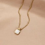 Lucia White Pendant Necklace