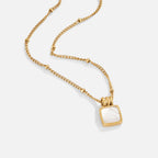Lucia White Pendant Necklace