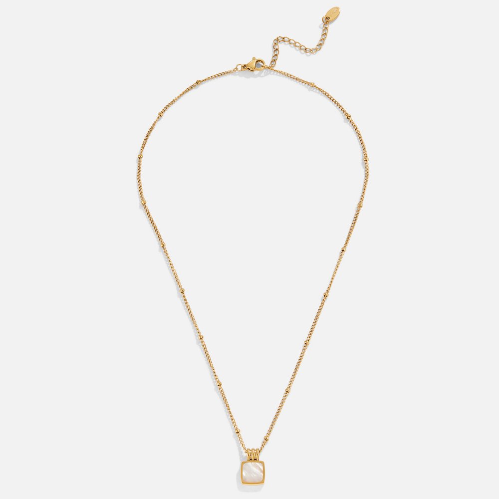 Lucia White Pendant Necklace