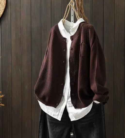 Women's Button Up Long Sleeve Cardigan