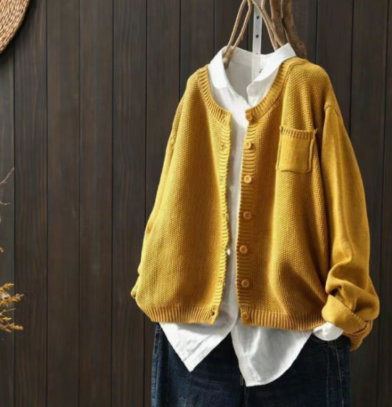 Women's Button Up Long Sleeve Cardigan
