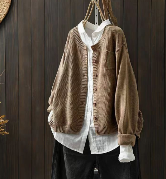 Women's Button Up Long Sleeve Cardigan