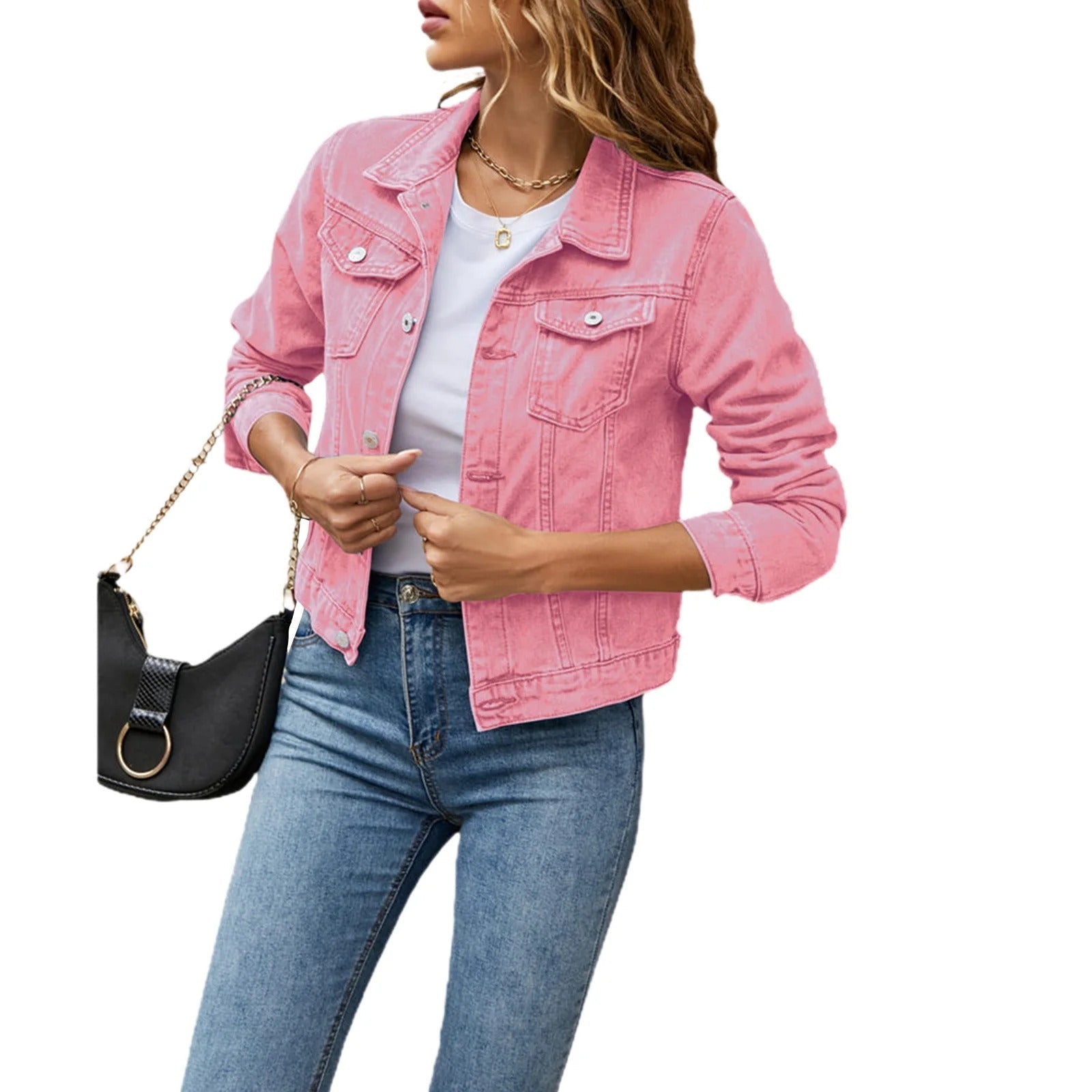Women's Cropped Button Front Jacket