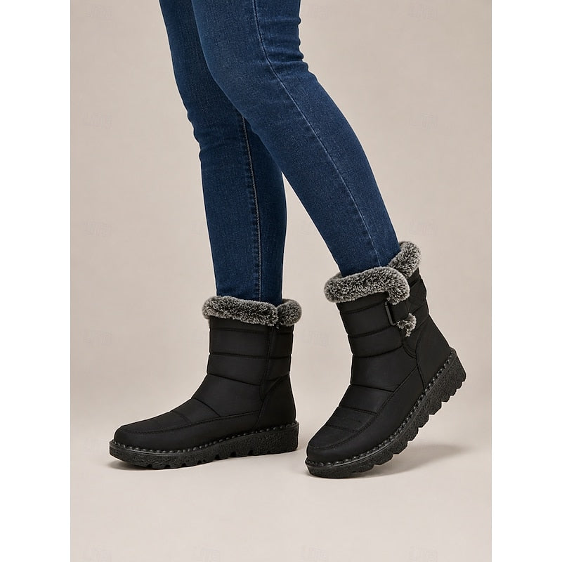 Freya | Cozy Fur-Trimmed Winter Snow Boots