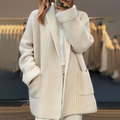 Women's Oversized Chunky Knit Cardigan - Beige