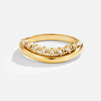 Marissa White Crystal Layered Ring