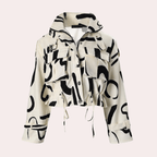 Women's Abstract Print Cropped Jacket