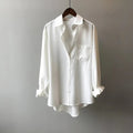 Women's Long Sleeve Button-Up Blouse - White
