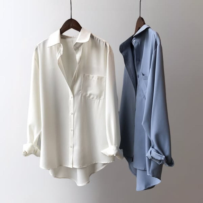 Women's Long Sleeve Button-Up Blouse