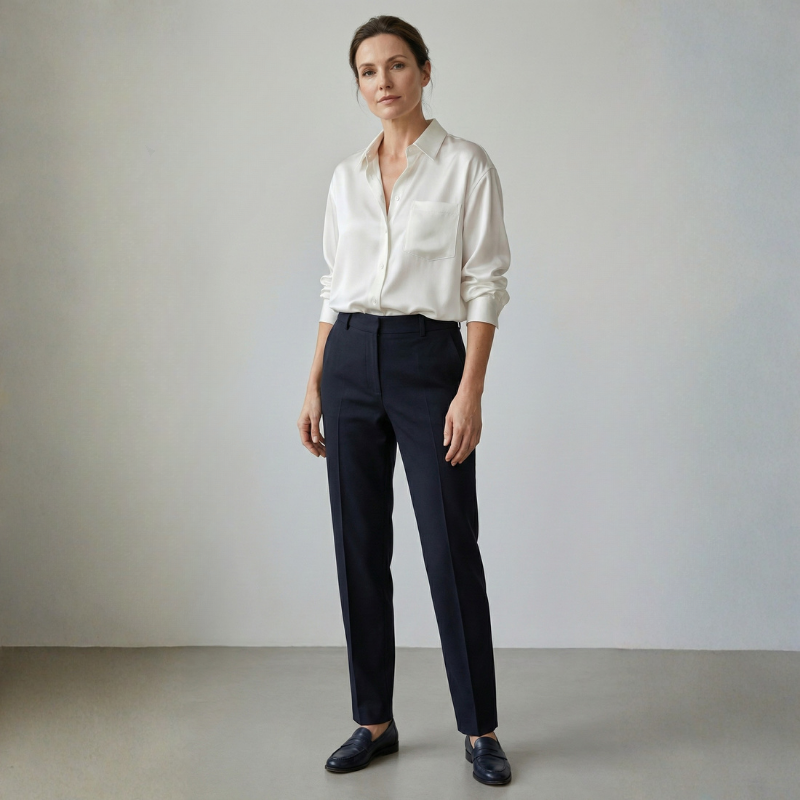 Women's Long Sleeve Button-Up Blouse