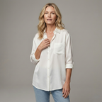 Women's Long Sleeve Button-Up Blouse
