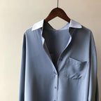 Women's Long Sleeve Button-Up Blouse
