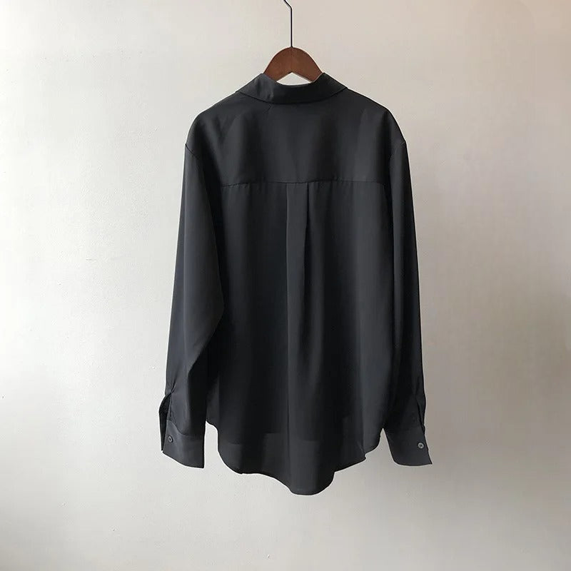 Women's Long Sleeve Button-Up Blouse