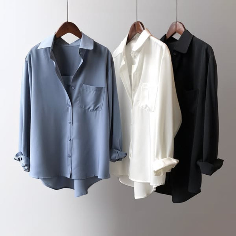 Women's Long Sleeve Button-Up Blouse