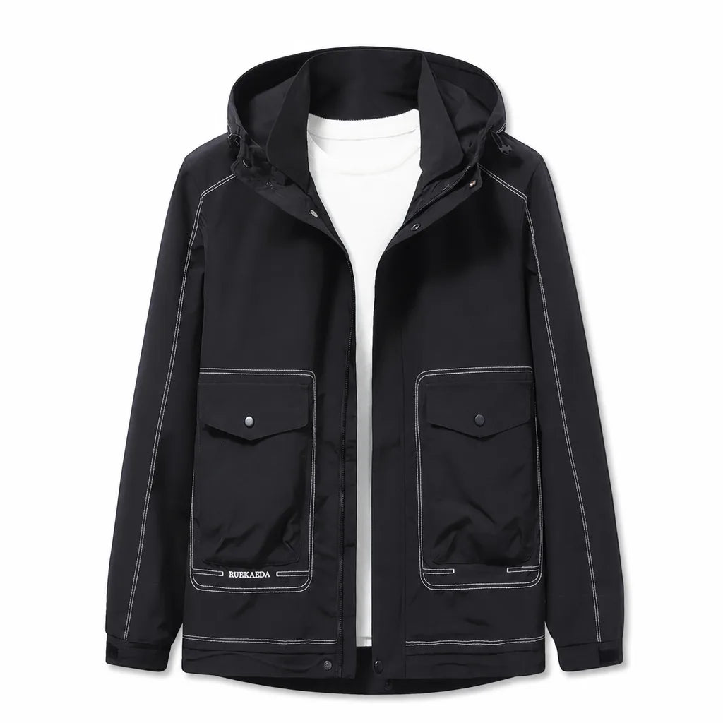 men's Hooded Windbreaker Jacket
