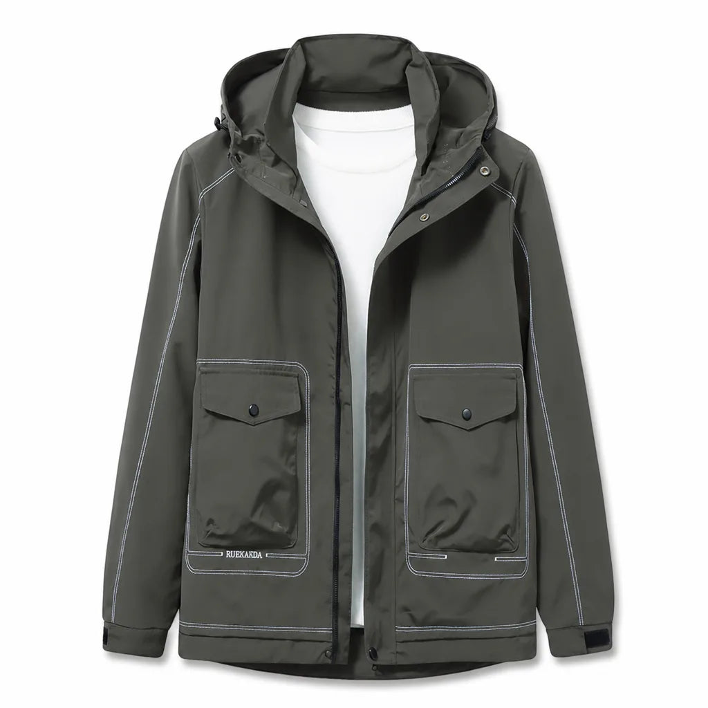 men's Hooded Windbreaker Jacket
