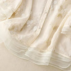 Women's Floral Embroidered Loose Blouse