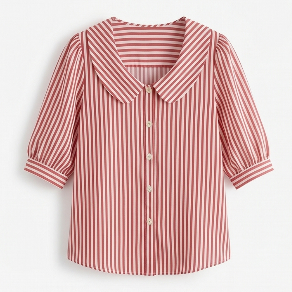 Women's Striped Sailor Collar Blouse