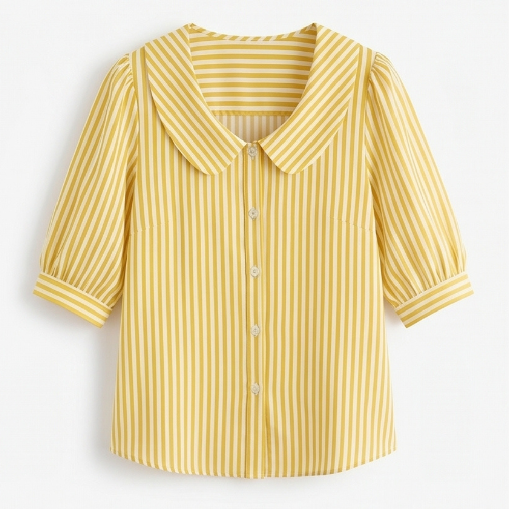 Women's Striped Sailor Collar Blouse