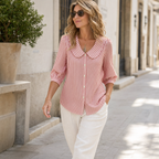 Women's Striped Sailor Collar Blouse