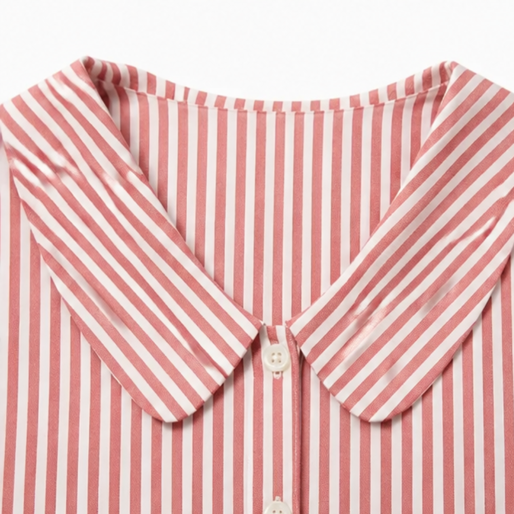 Women's Striped Sailor Collar Blouse