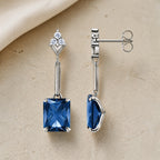Sapphire Blue Dangle Earrings