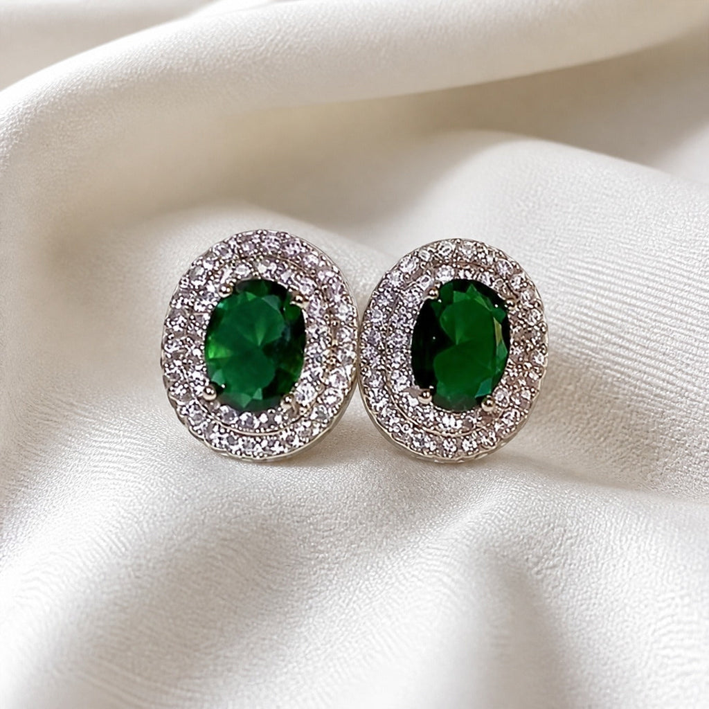 Layered Oval Statement Earrings