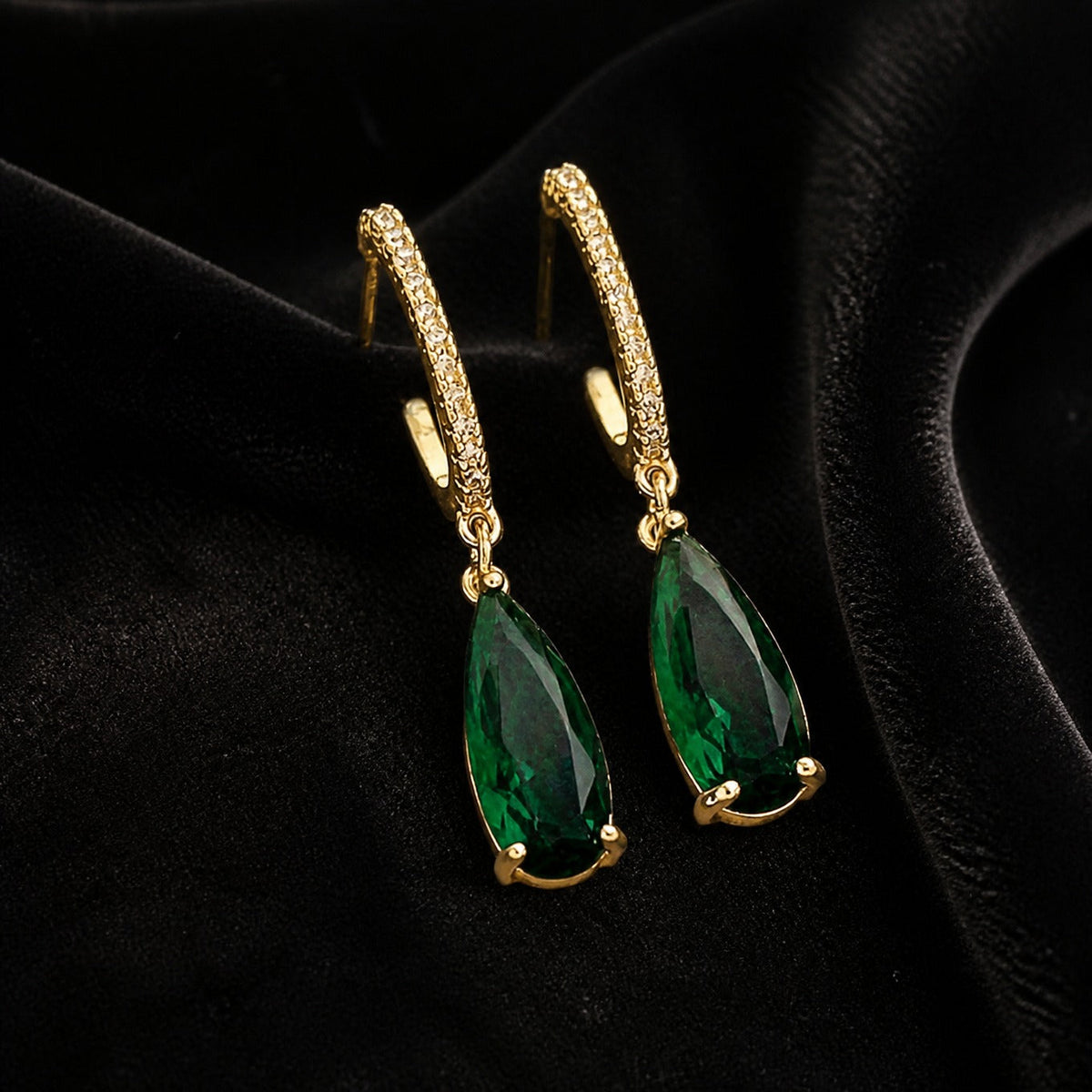 Emerald Opulence Stud Earrings