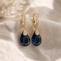 Exquisite Sapphire Drop Earrings