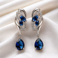 Timeless Crystal Sapphire Earrings